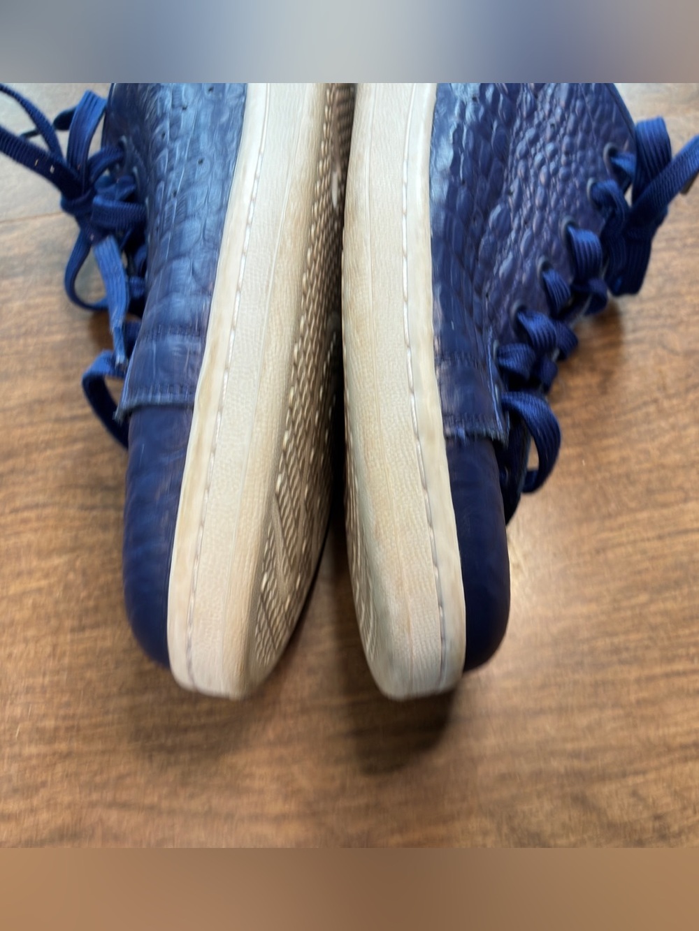 Adidas Stan Smith Croc Embossed  Navy Blue Size 11 AQ2730 Mens  1/16 - Picture 10 of 14